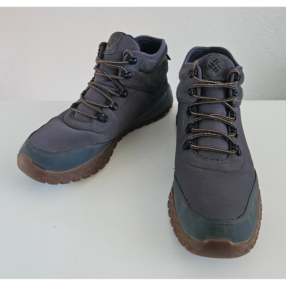 Columbia Fairbanks Mid Boots Men's 12 Blue Gray Hiking Waterproof Outdoors